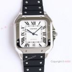 GF Factory Swiss Replica Santos de Cartier Large Model Watch GF 9015 Stainless Steel